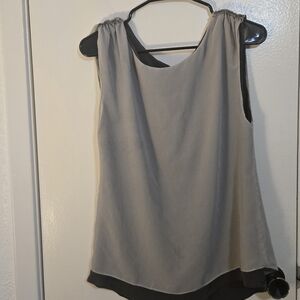 Alice + Olivia Elegant Gray Sleeveless Blouse